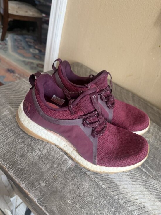 adidas Shoes - Adidas Pureboost X All Terrain Womens 7.5 Red Night Burgundy Running Shoes